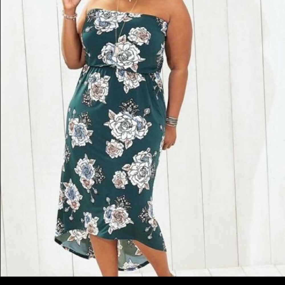 Maurices Pluz Size Strapless Dress